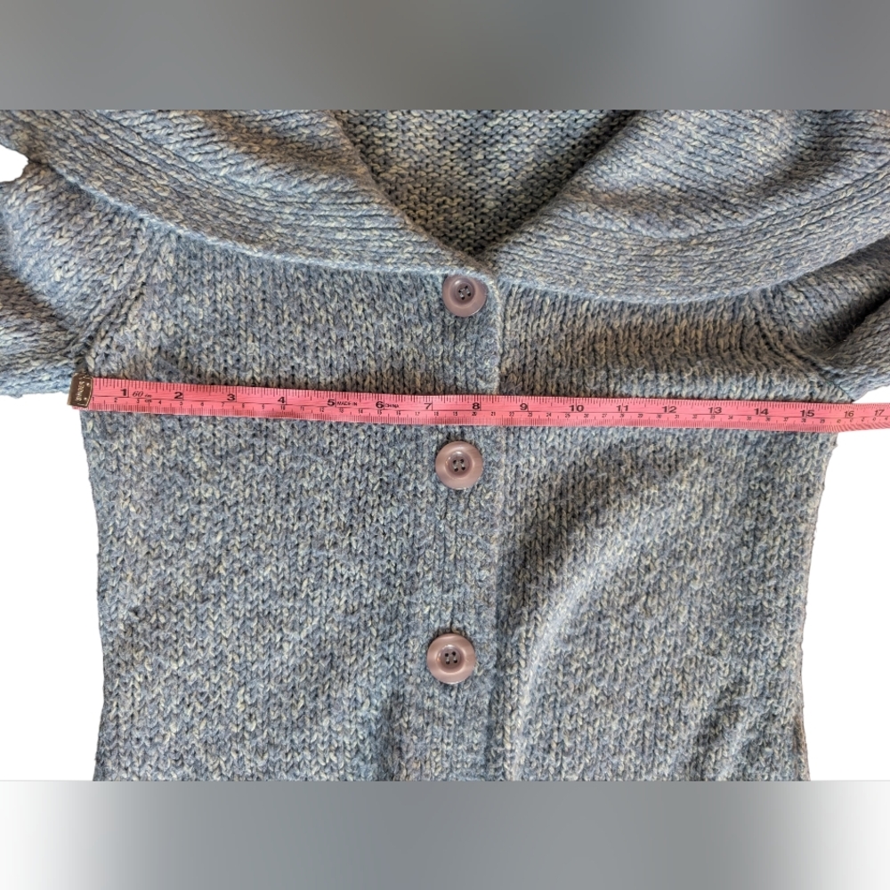 Anthropologie Sleeping On Snow Wool Blend Wide Collar Cardigan Sz S - Picture 3 of 8